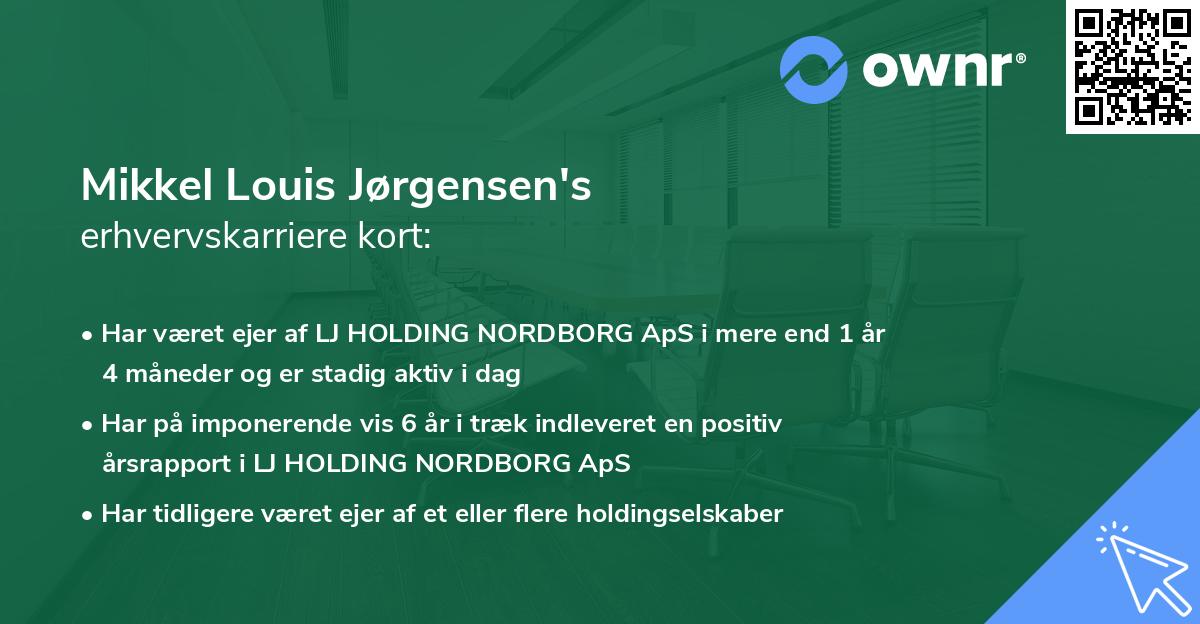 Mikkel Louis Jørgensen's erhvervskarriere kort