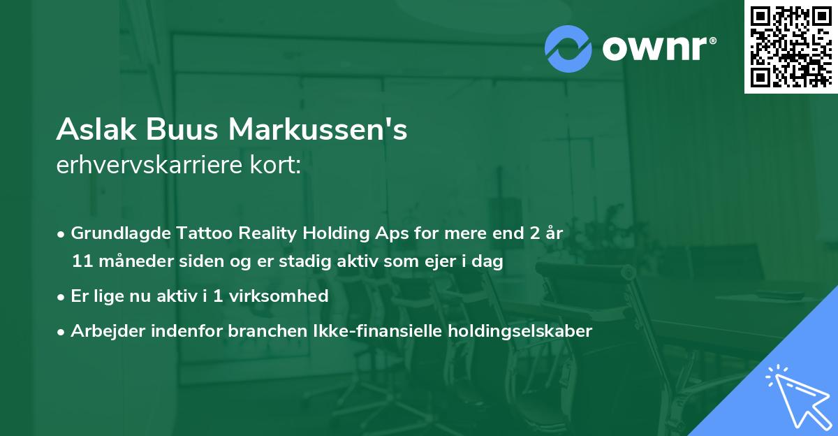 Aslak Buus Markussen's erhvervskarriere kort