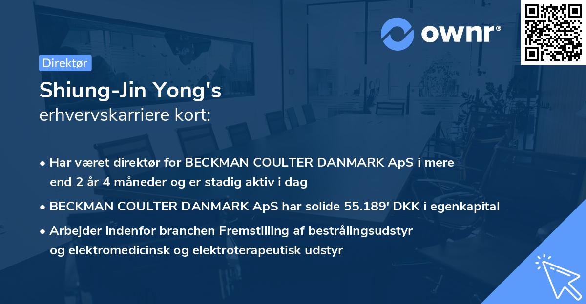 Shiung-Jin Yong's erhvervskarriere kort