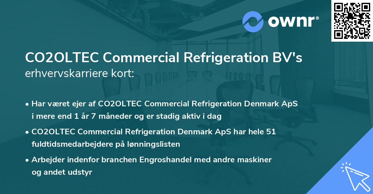 CO2OLTEC Commercial Refrigeration BV's erhvervskarriere kort