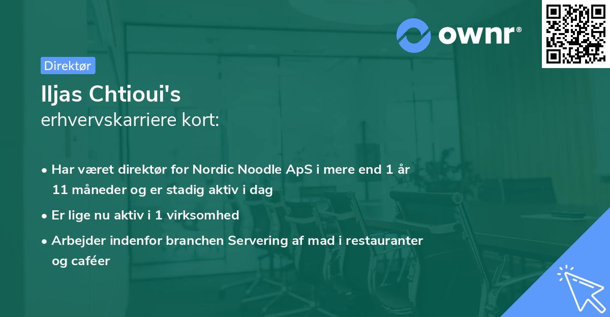 Iljas Chtioui's erhvervskarriere kort