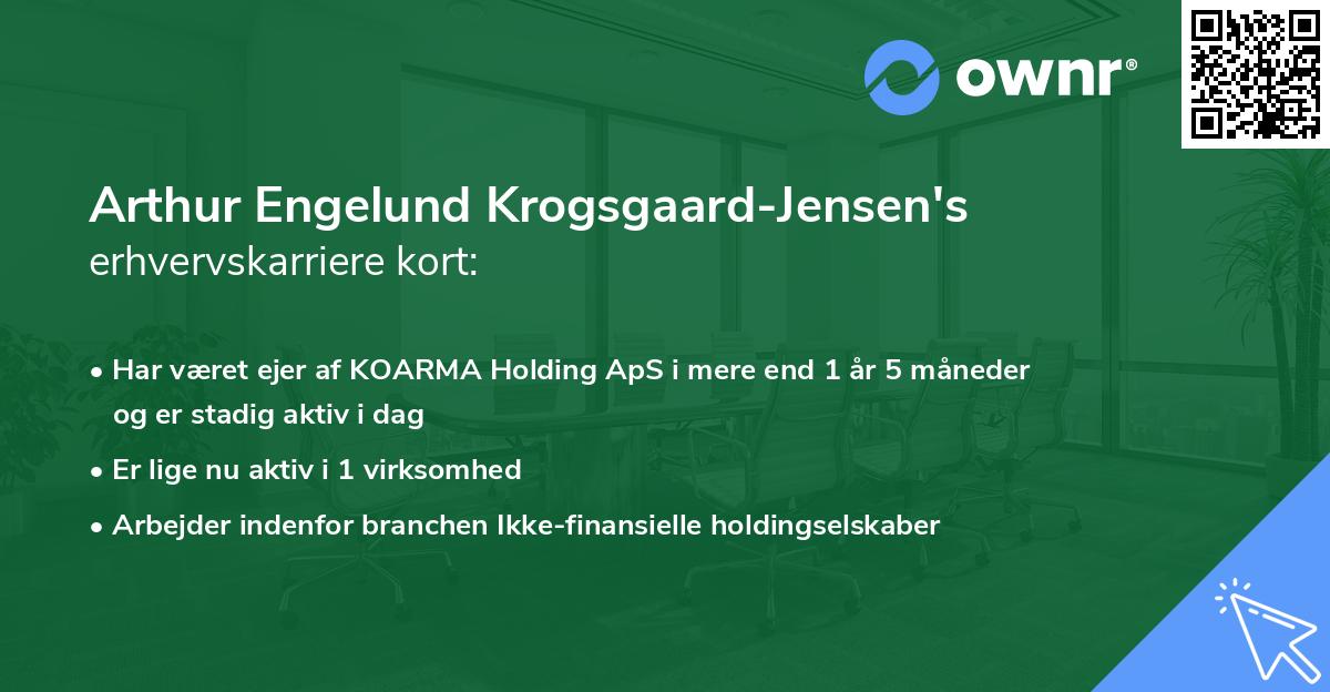 Arthur Engelund Krogsgaard-Jensen's erhvervskarriere kort