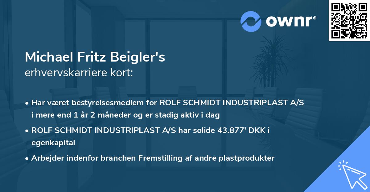 Michael Fritz Beigler's erhvervskarriere kort