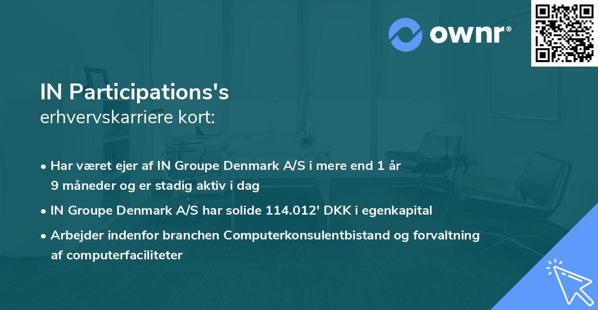 IN Participations's erhvervskarriere kort