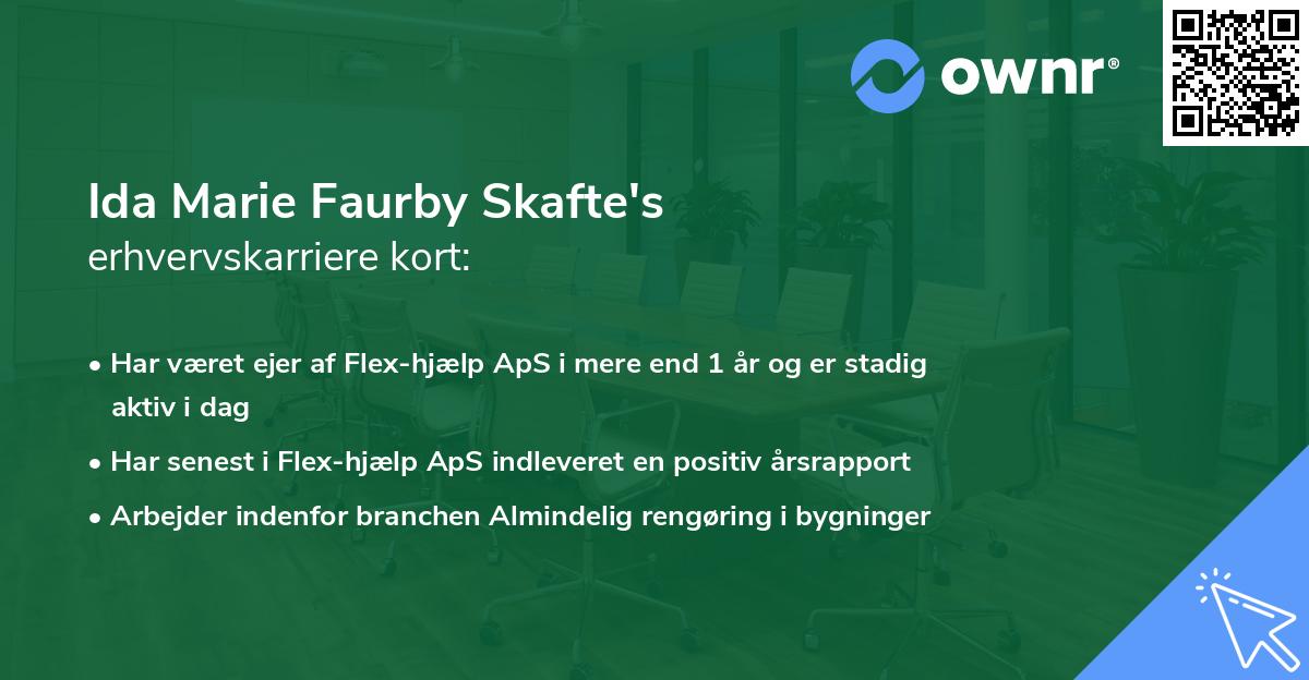 Ida Marie Faurby Skafte's erhvervskarriere kort