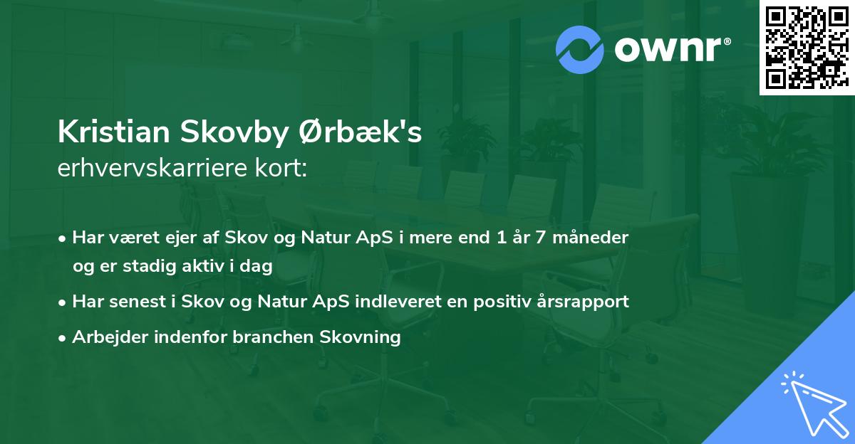 Kristian Skovby Ørbæk's erhvervskarriere kort