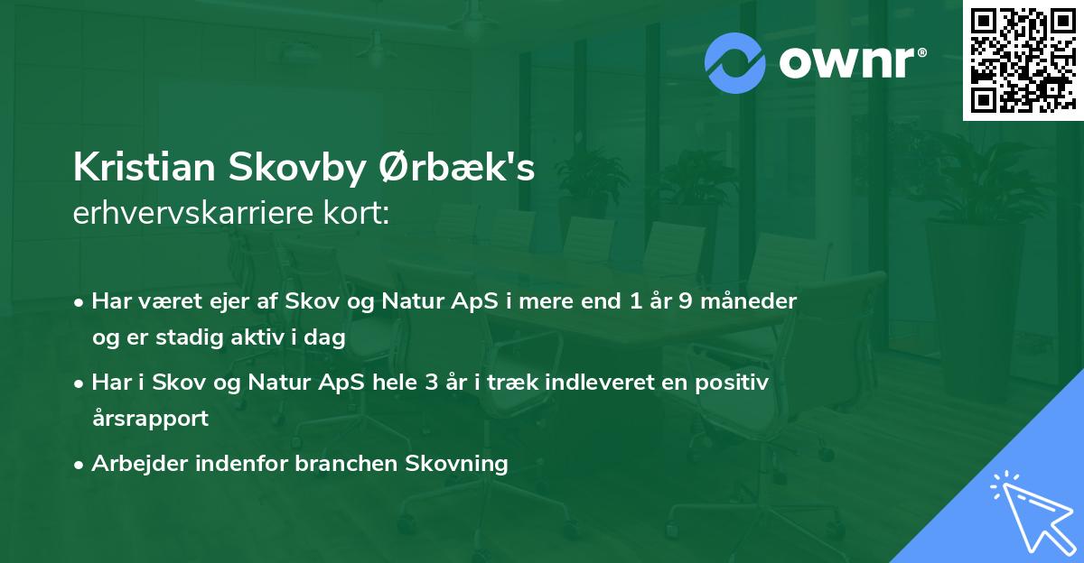 Kristian Skovby Ørbæk's erhvervskarriere kort