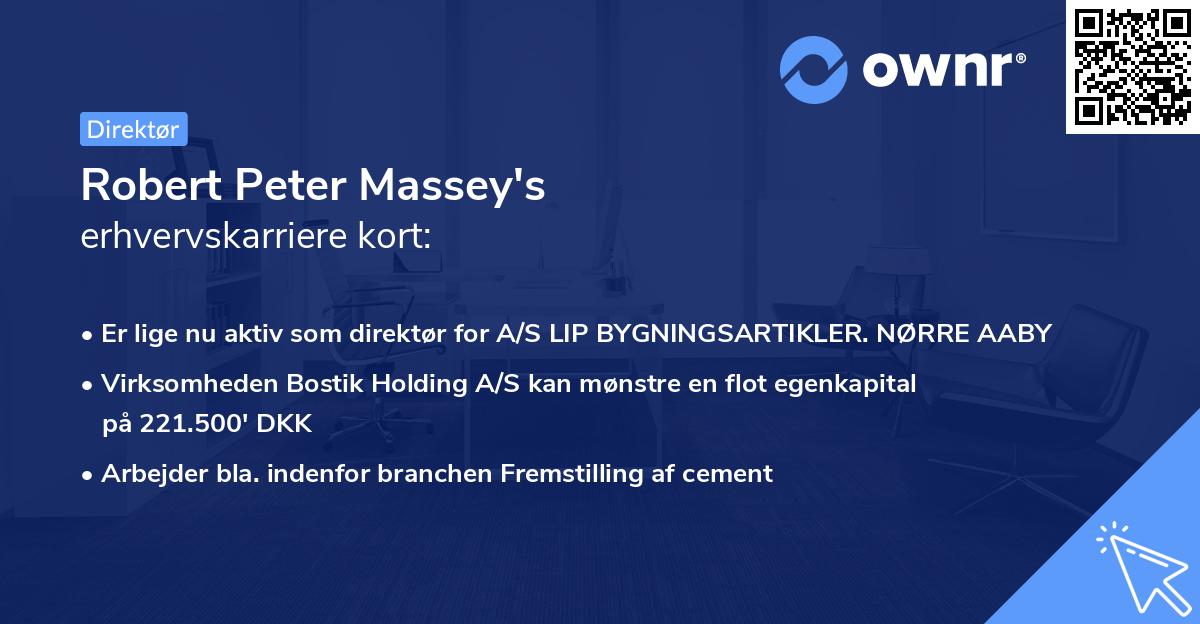 Robert Peter Massey's erhvervskarriere kort