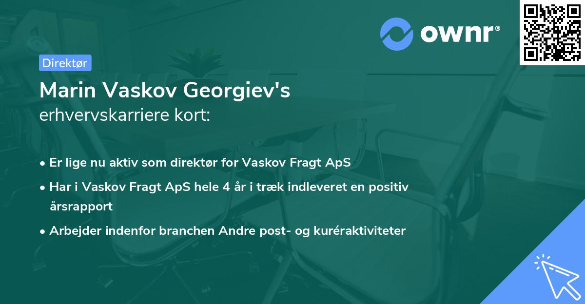 Marin Vaskov Georgiev's erhvervskarriere kort