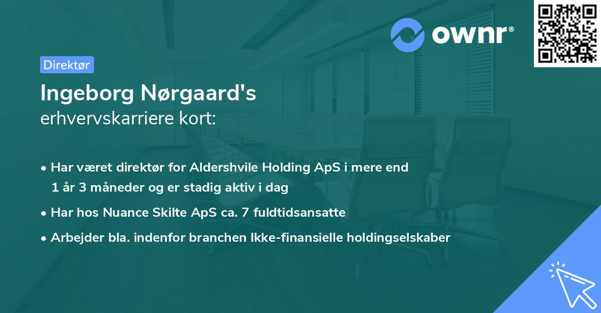 Ingeborg Nørgaard's erhvervskarriere kort