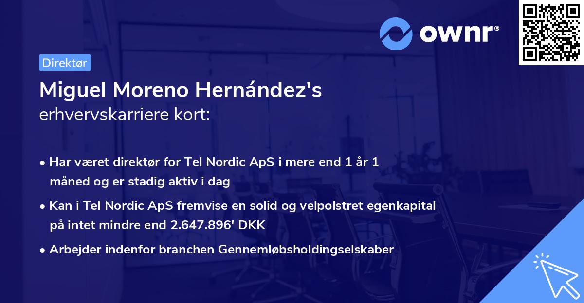 Miguel Moreno Hernández's erhvervskarriere kort