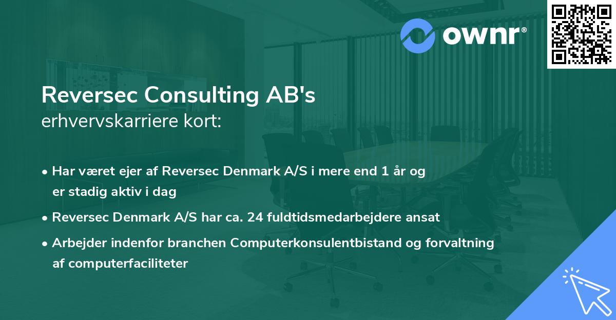 Reversec Consulting AB's erhvervskarriere kort