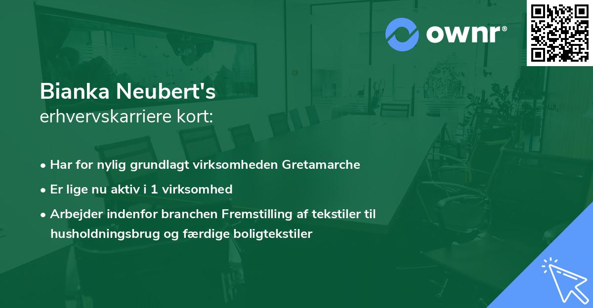 Bianka Neubert's erhvervskarriere kort
