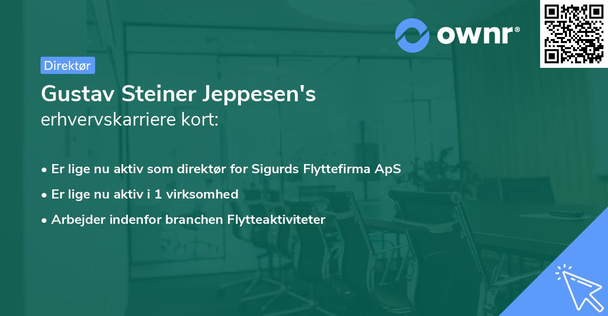 Gustav Steiner Jeppesen's erhvervskarriere kort