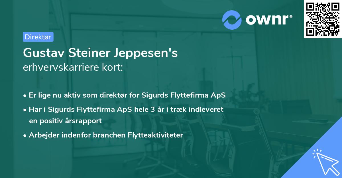 Gustav Steiner Jeppesen's erhvervskarriere kort