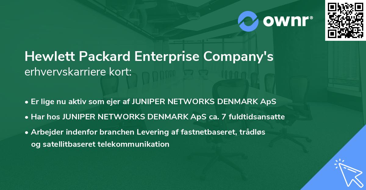 Hewlett Packard Enterprise Company's erhvervskarriere kort