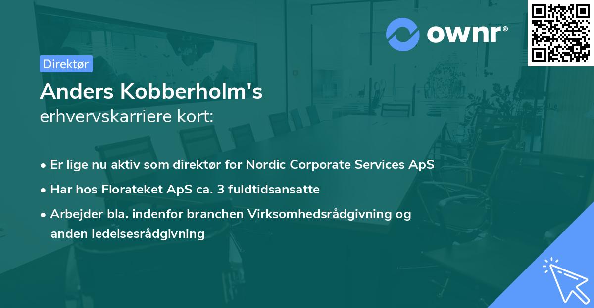 Anders Kobberholm's erhvervskarriere kort