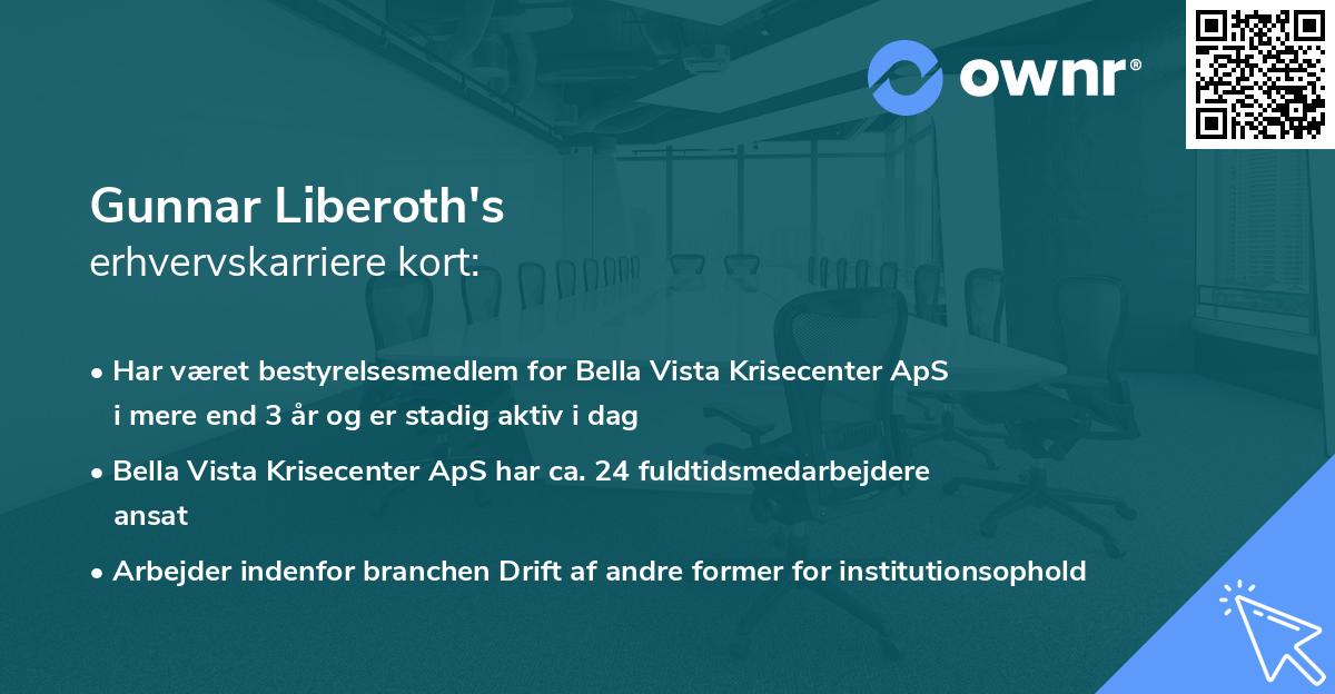 Gunnar Liberoth's erhvervskarriere kort