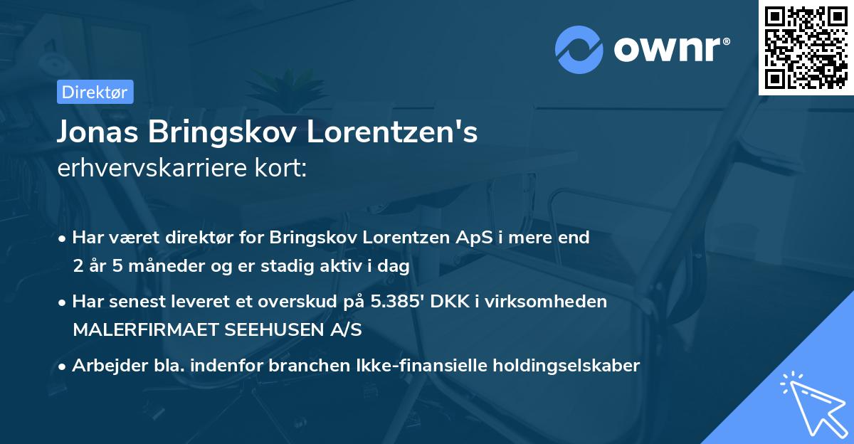 Jonas Bringskov Lorentzen's erhvervskarriere kort