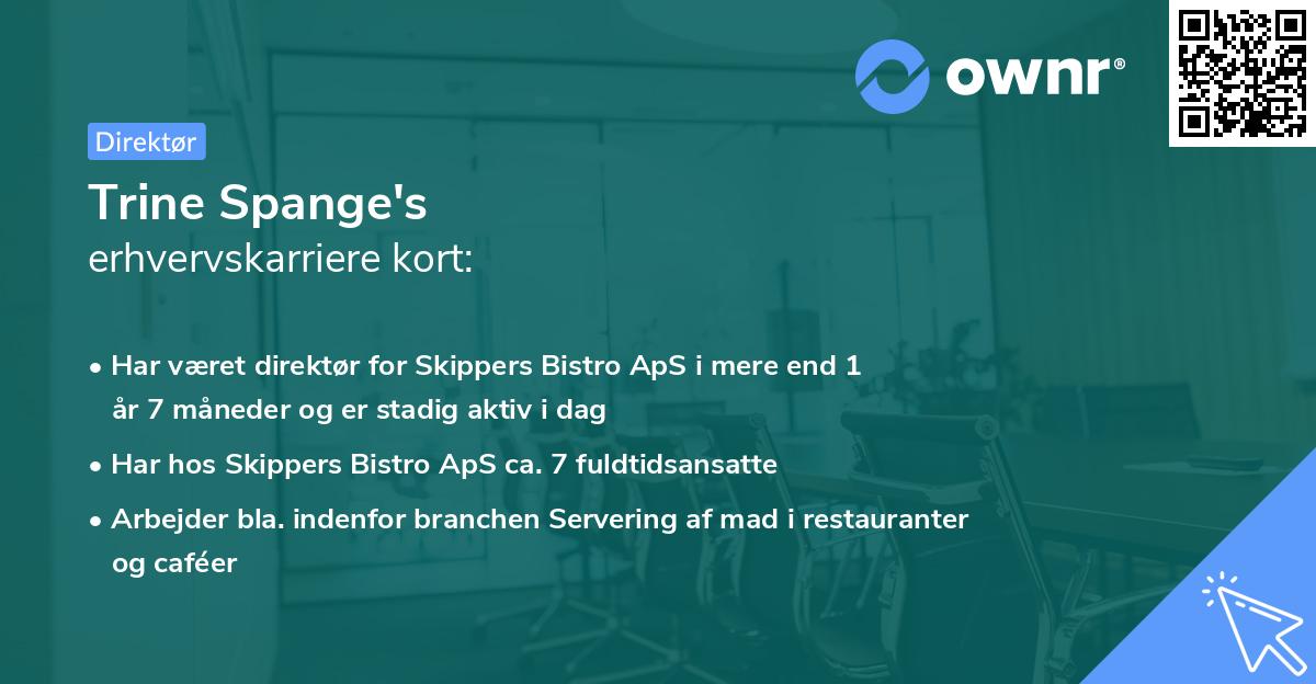 Trine Spange's erhvervskarriere kort