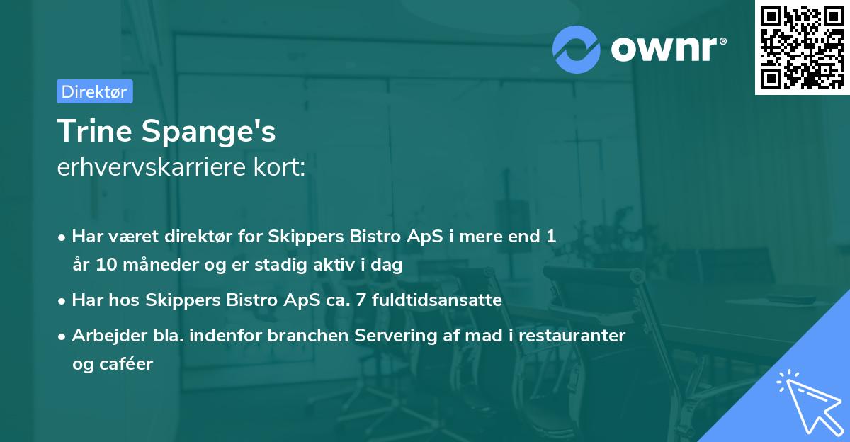 Trine Spange's erhvervskarriere kort