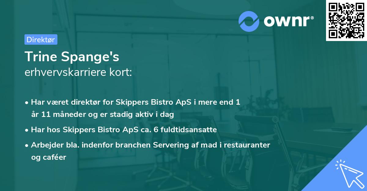 Trine Spange's erhvervskarriere kort