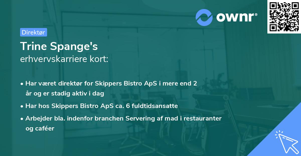 Trine Spange's erhvervskarriere kort