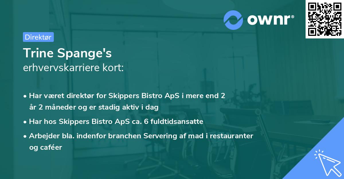Trine Spange's erhvervskarriere kort