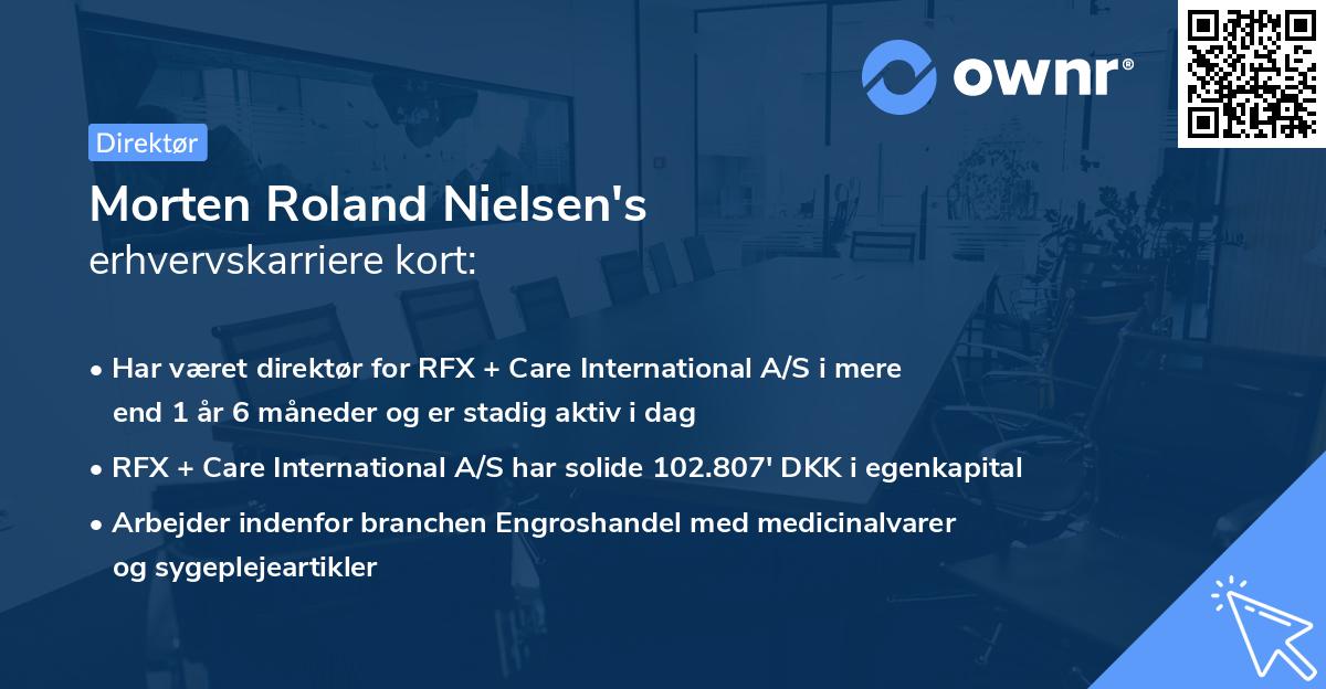 Morten Roland Nielsen's erhvervskarriere kort