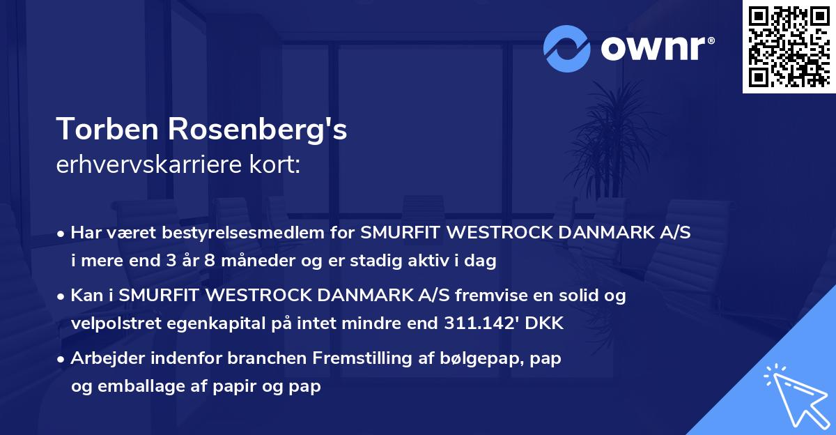 Torben Rosenberg's erhvervskarriere kort