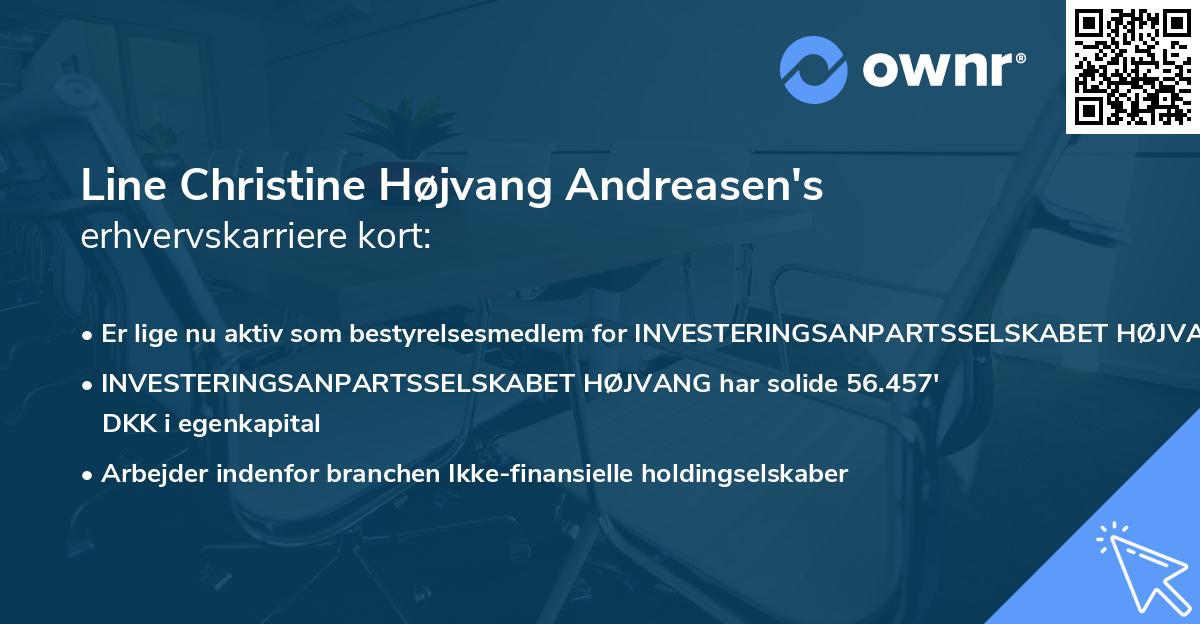Line Christine Højvang Andreasen's erhvervskarriere kort