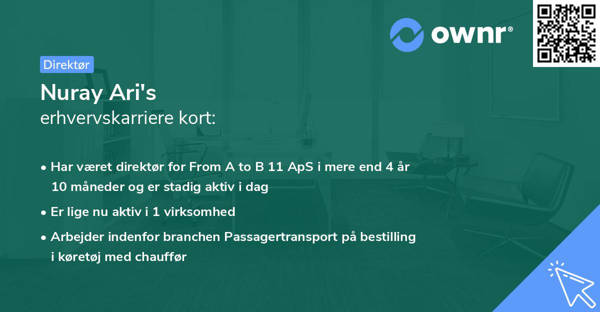 Nuray Ari's erhvervskarriere kort