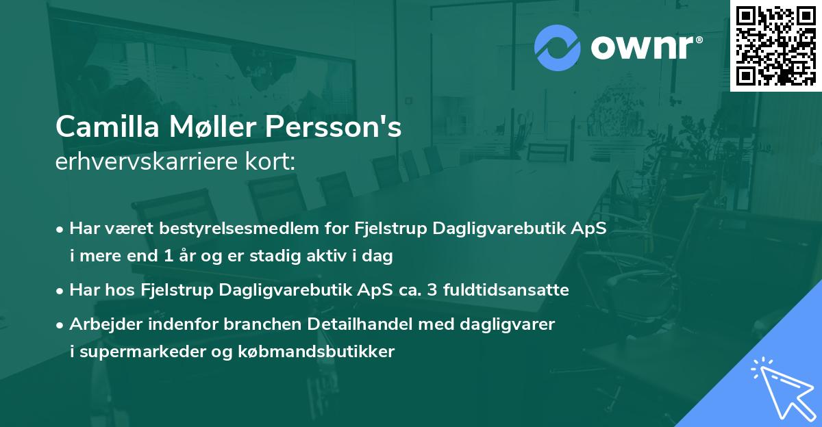 Camilla Møller Persson's erhvervskarriere kort