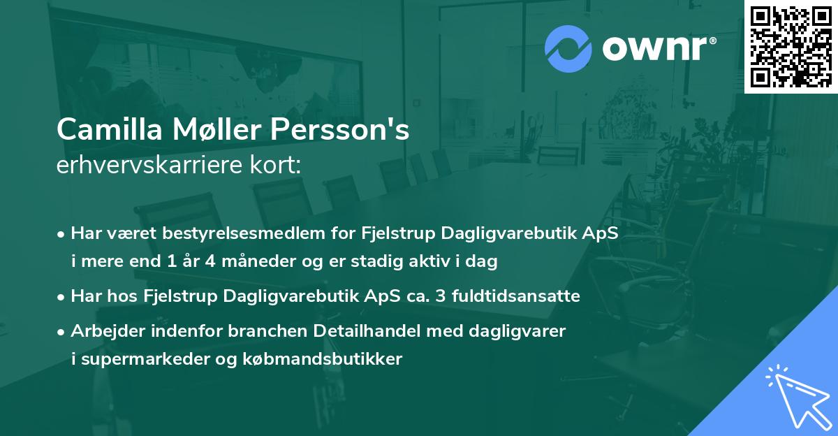 Camilla Møller Persson's erhvervskarriere kort