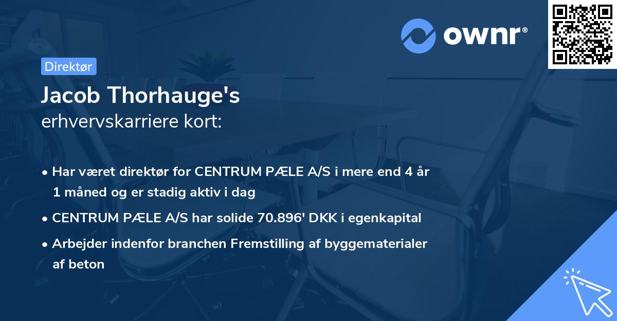 Jacob Thorhauge's erhvervskarriere kort