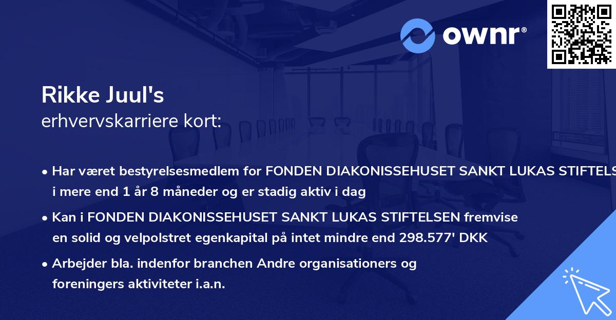 Rikke Juul's erhvervskarriere kort