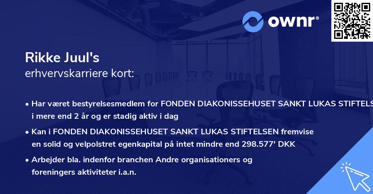 Rikke Juul's erhvervskarriere kort