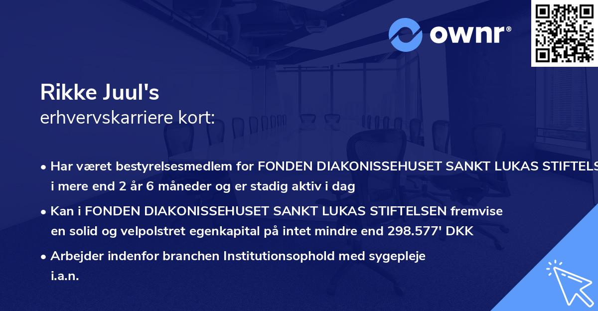 Rikke Juul's erhvervskarriere kort