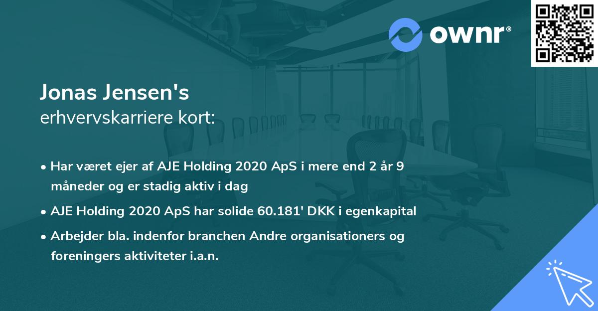 Jonas Jensen's erhvervskarriere kort