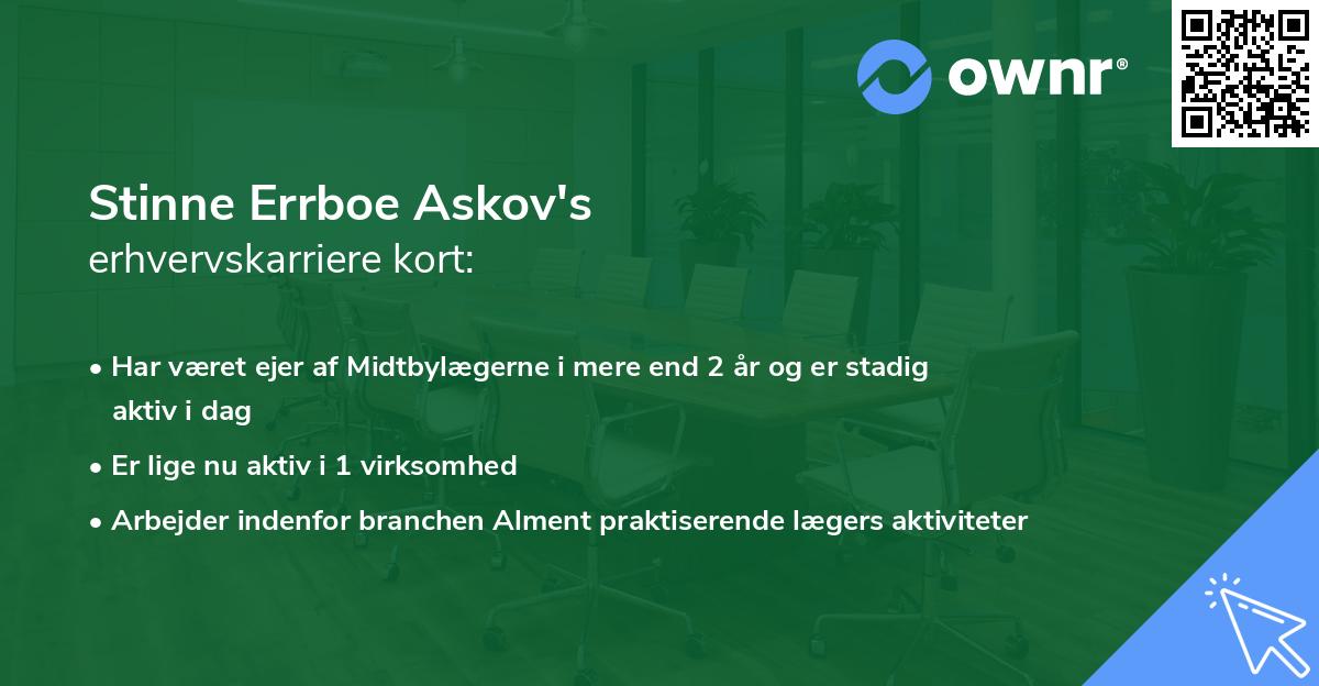 Stinne Errboe Askov's erhvervskarriere kort