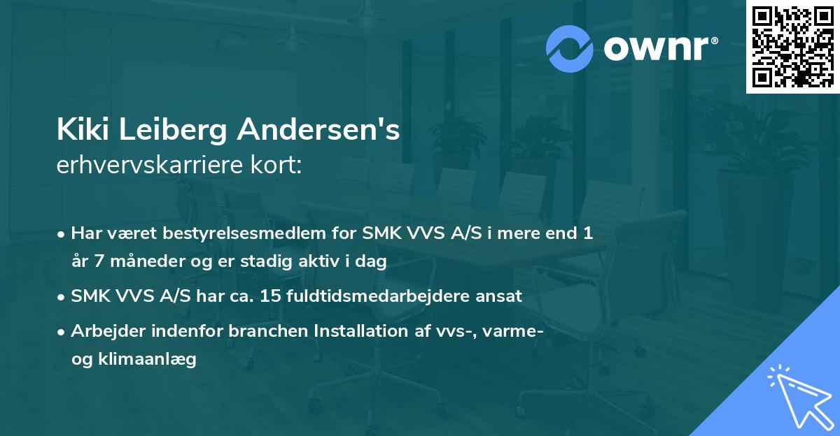 Kiki Leiberg Andersen's erhvervskarriere kort