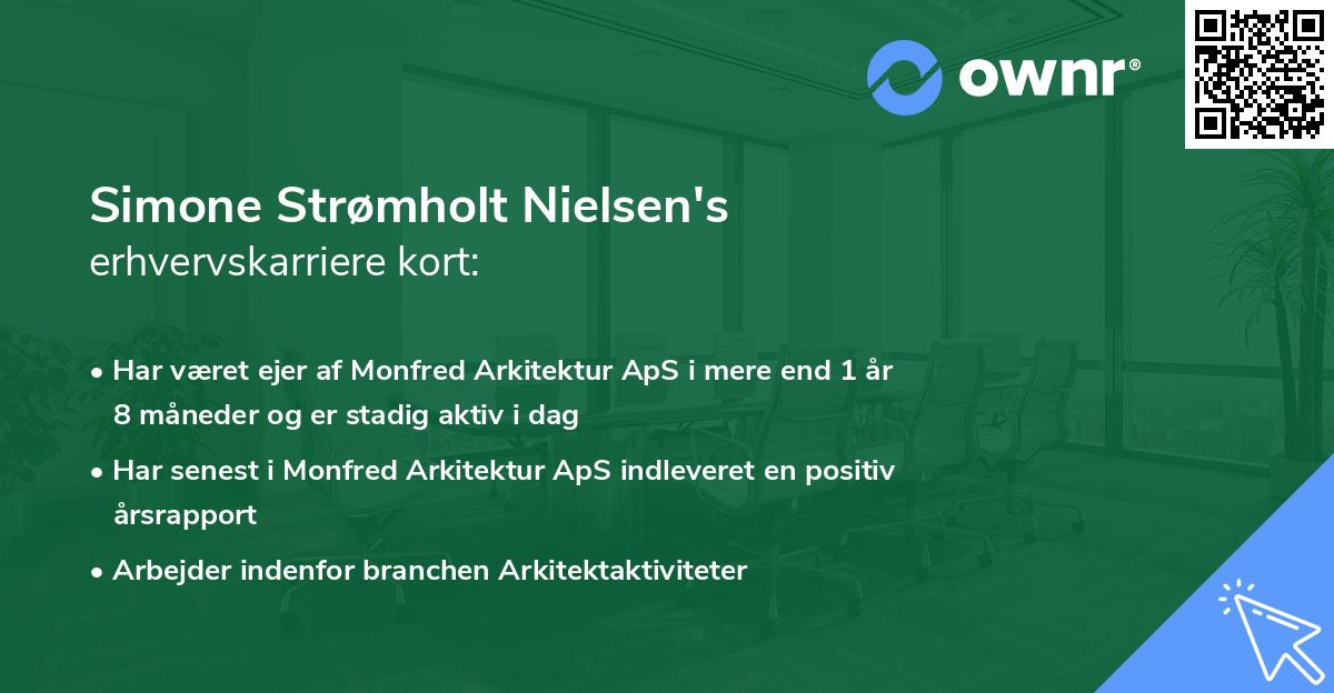Simone Strømholt Nielsen's erhvervskarriere kort