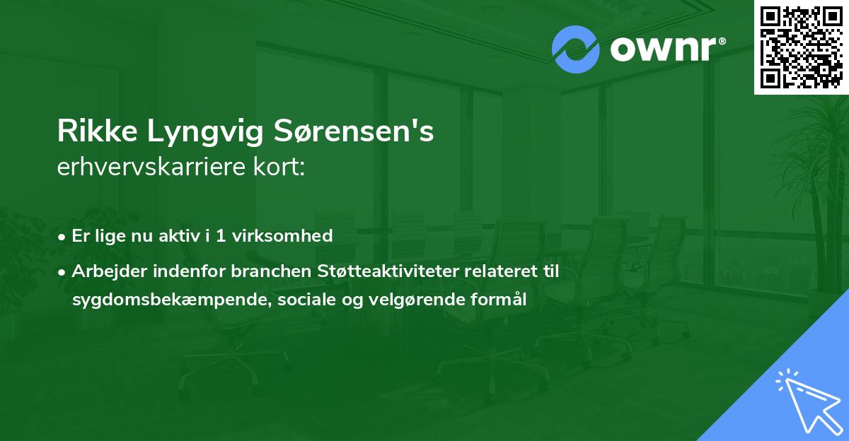 Rikke Lyngvig Sørensen's erhvervskarriere kort