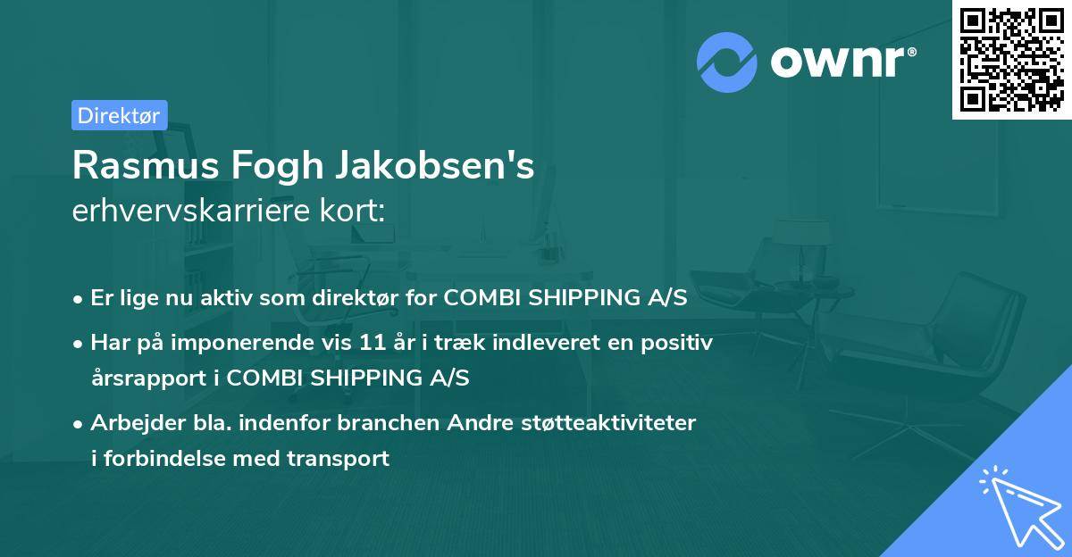 Rasmus Fogh Jakobsen's erhvervskarriere kort