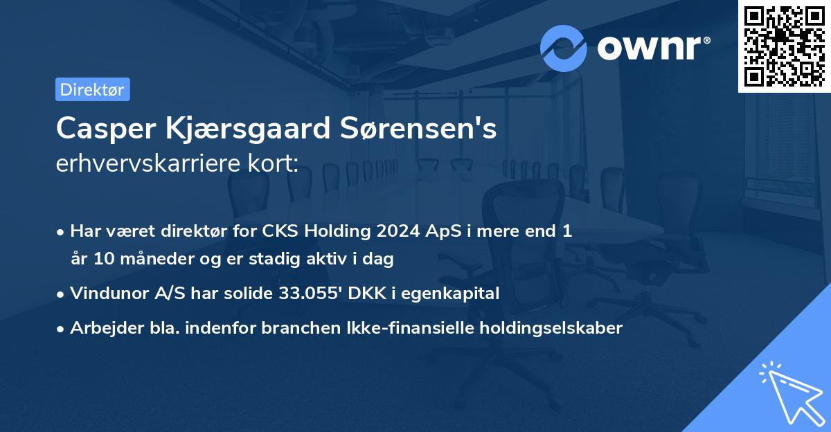 Casper Kjærsgaard Sørensen's erhvervskarriere kort