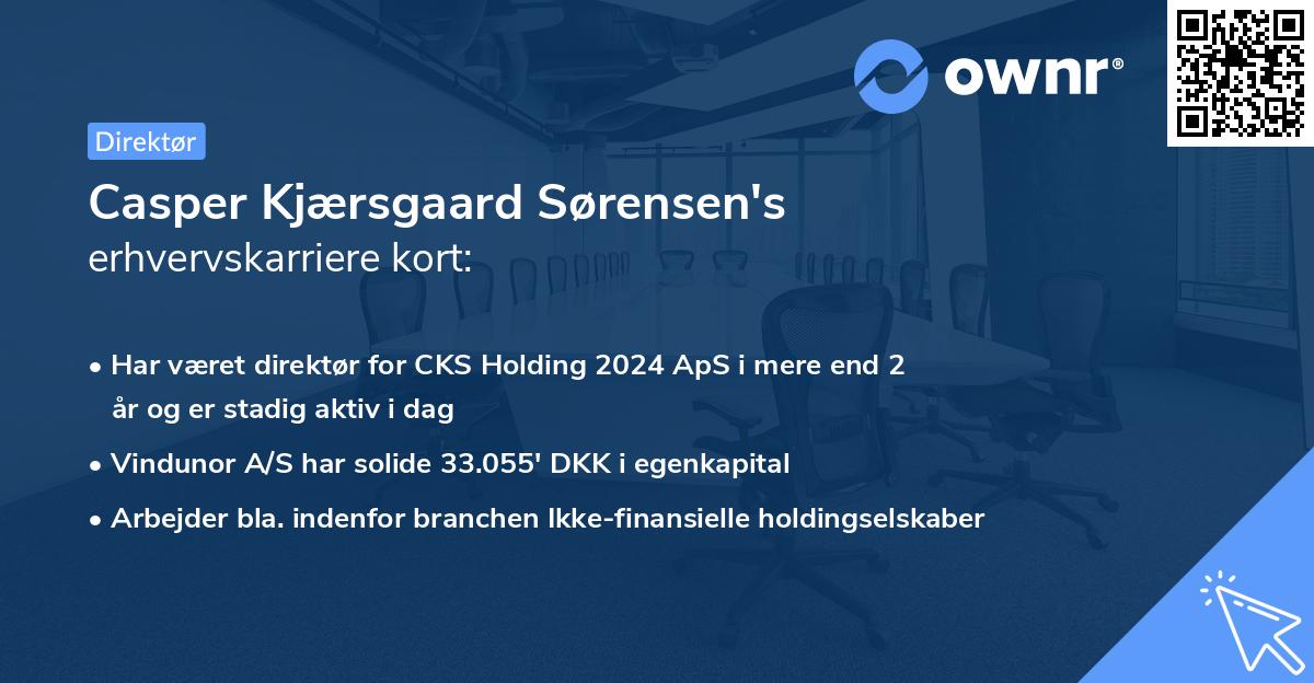 Casper Kjærsgaard Sørensen's erhvervskarriere kort
