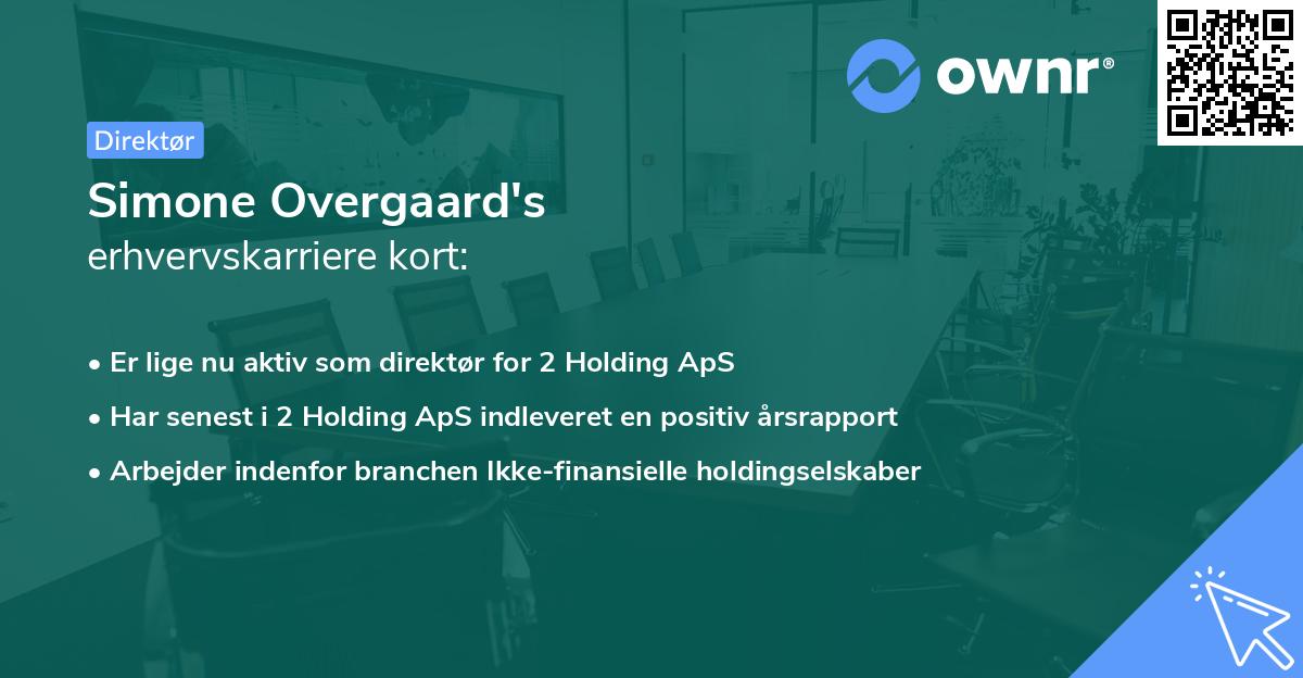 Simone Overgaard's erhvervskarriere kort