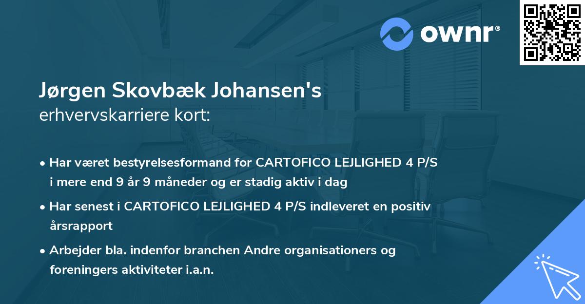 Jørgen Skovbæk Johansen's erhvervskarriere kort