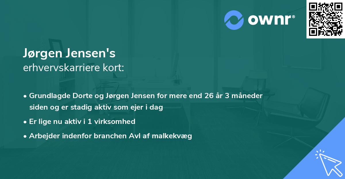 Jørgen Jensen's erhvervskarriere kort