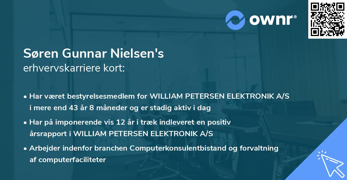 Søren Gunnar Nielsen's erhvervskarriere kort